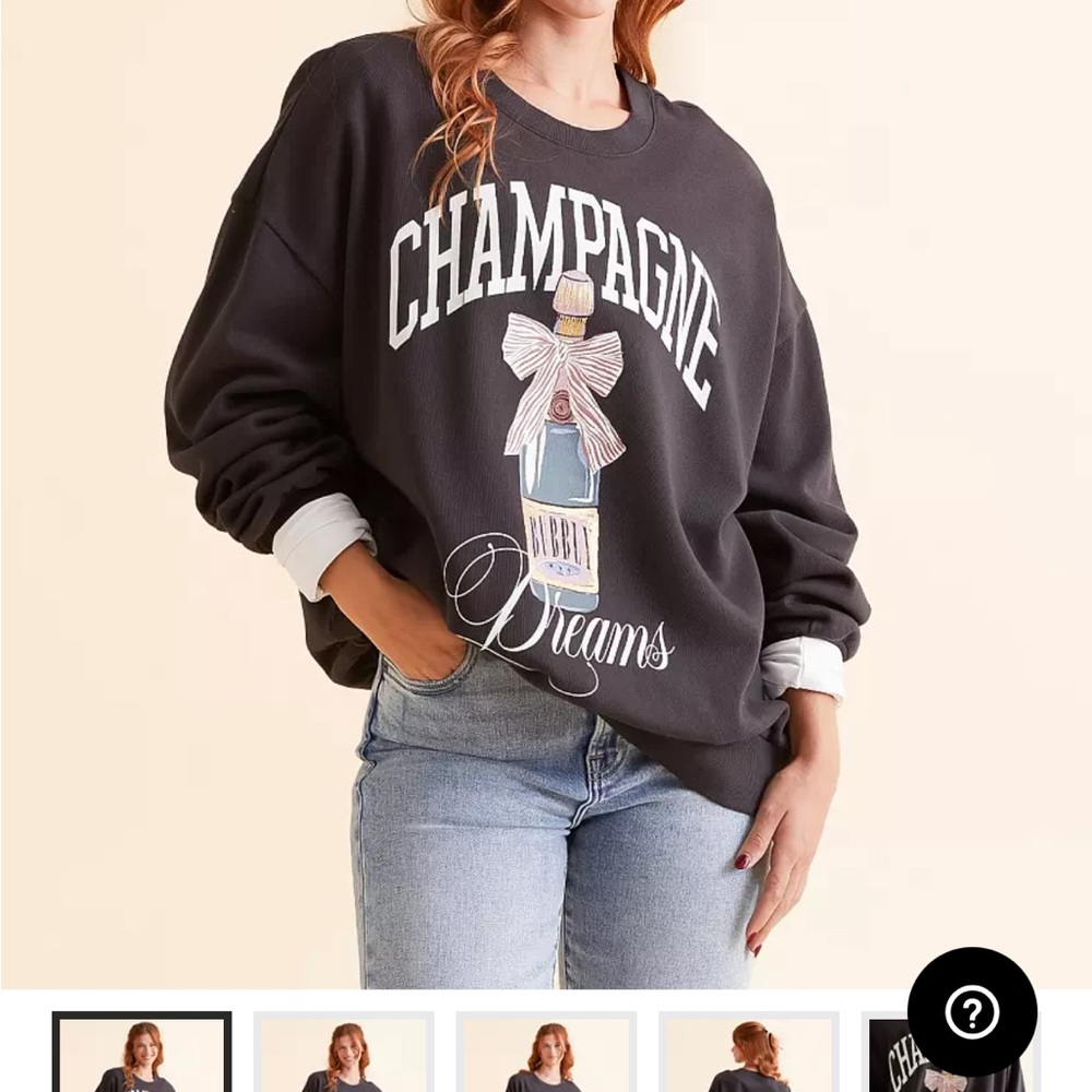 Z Supply Champagne Dreams Black Sweater